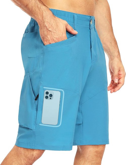 Little Donkey Andy Men's Hiking Cargo Shorts - Quick Dry, Waterproof & Lightweight | 9 Pockets