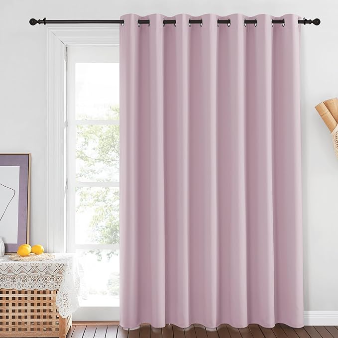 NICETOWN Room Darkening Baby Pink Curtains W100 x L84
