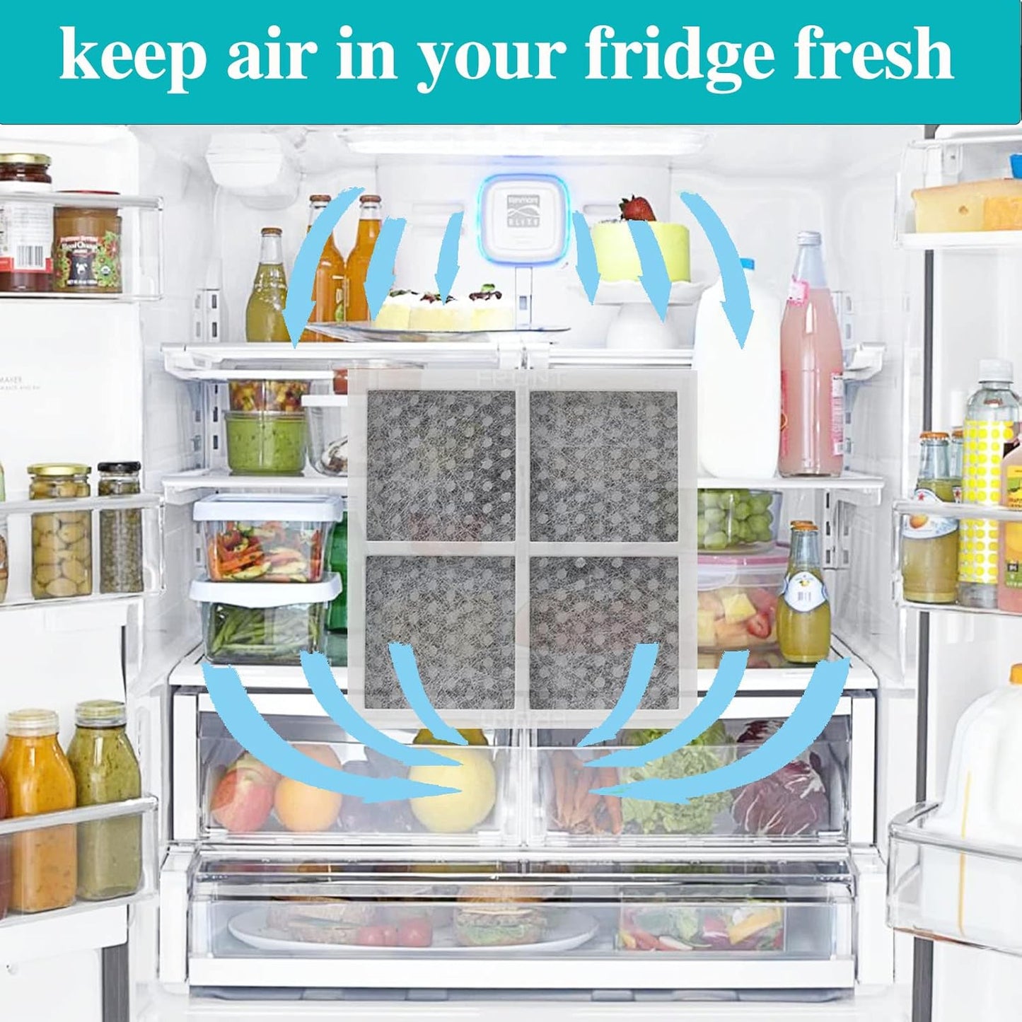 SEISSO LT120F Fresh Refrigerator Air Filter Replacement for LG, Compatible with Kenmore - Freshen up Refrigerator Air, Absorb Odors - 3 Packs