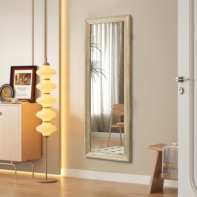 AAZZKANG Full Length Door Mirror Wooden Frame Large Mirrors