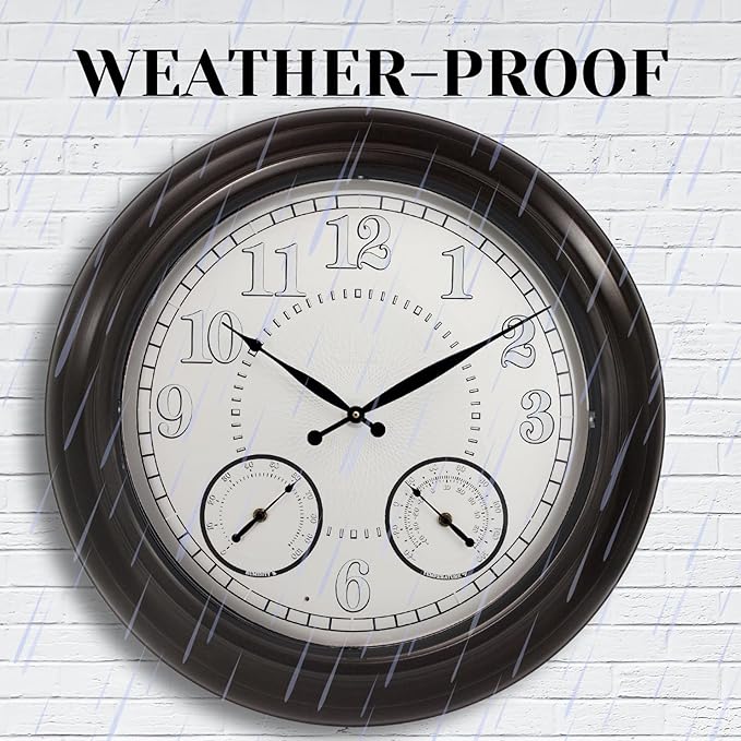 24 inch Illuminated Outdoor Clock