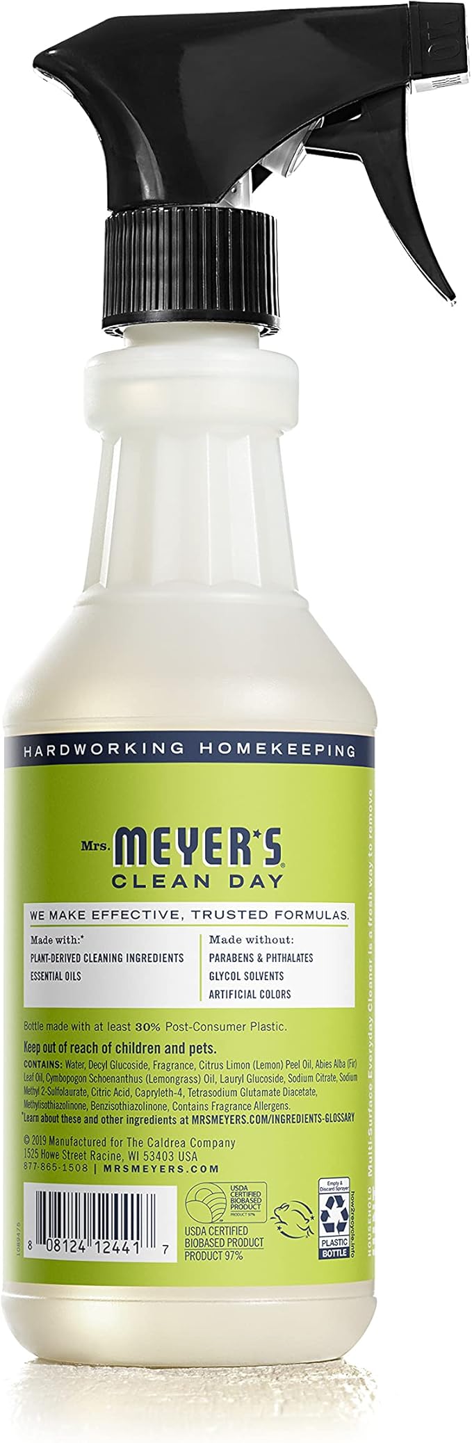 MRS. MEYER'S CLEAN DAY Multi-Surface Everyday Cleaner, Lemon Verbena Scent, 16 Fl Oz Bottle - 3 Pack