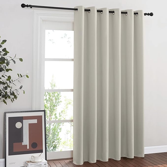 NICETOWN Room Divider Curtain for Bedroom, Grommet Patio Door Curtain Sound