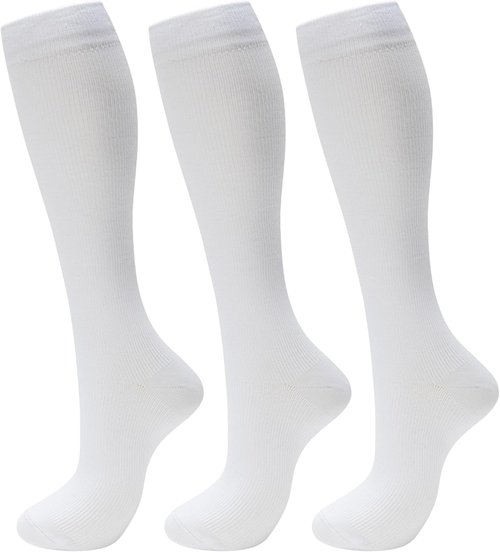 Fenglaoda Compression Socks - 3 Pairs for Men & Women | Knee High, Cute Design for Nurses & Athletes
