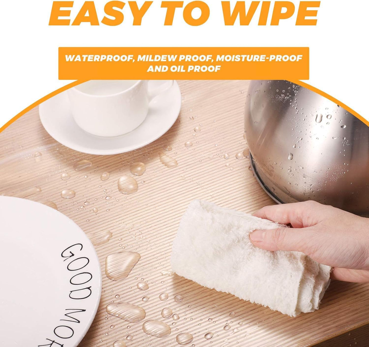 Glotoch 2 Rolls 12" X20 FT Non Adhesive Clear Shelf Liners for Kitchen Cabinets, Waterproof Drawer Liners for Kitchen, Non Slip Cabinet Liners for Shelves/Dresser/Refrigerator/Bathroom