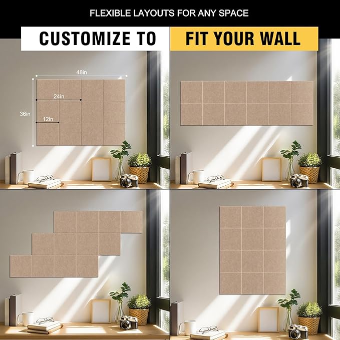 TSJOFFICE Large Cork Board for Wall