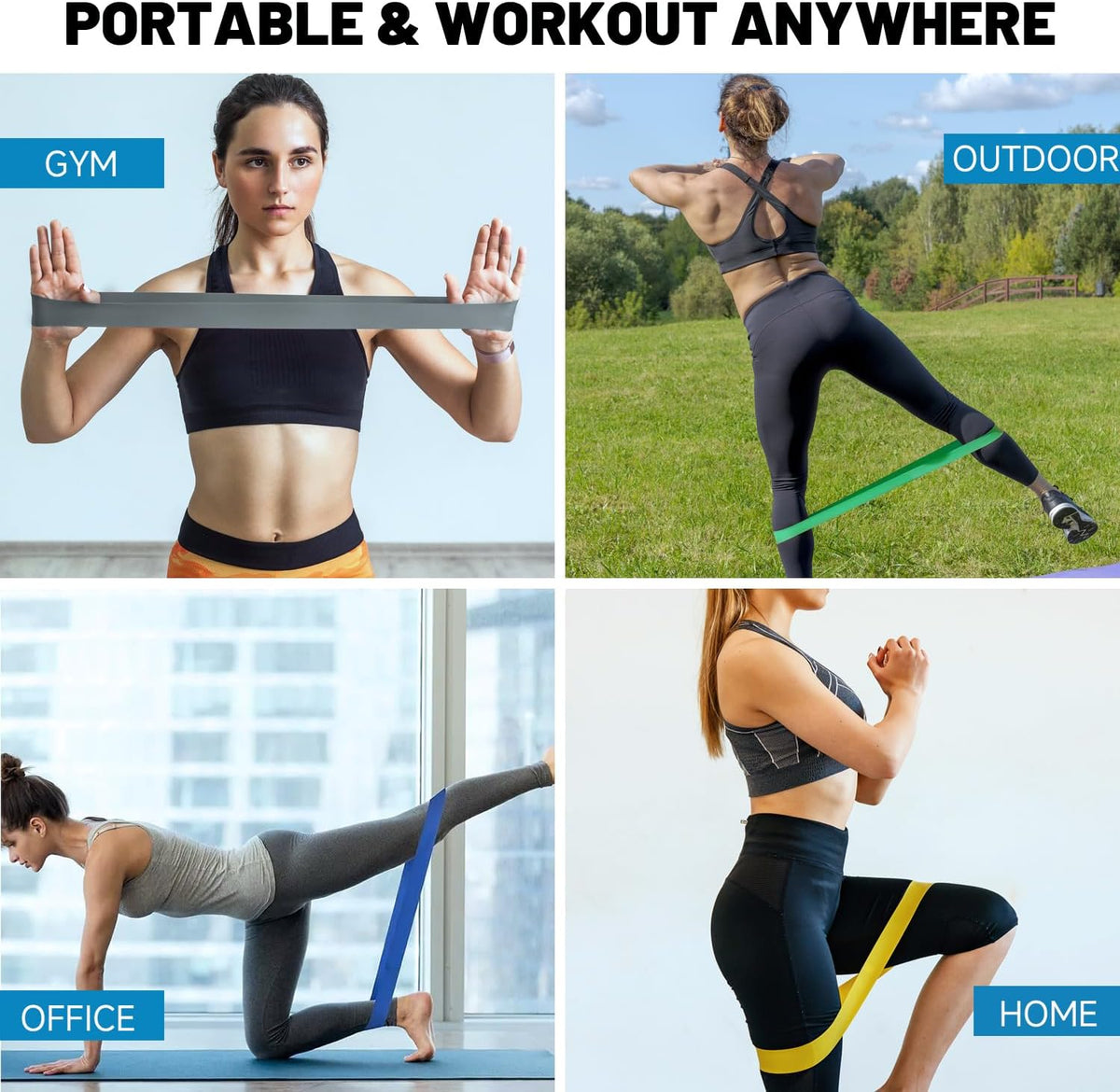 Resistance Bands - Pull Up Assist & Workout Bands Set for Fitness Training | Ideal for Men & Women