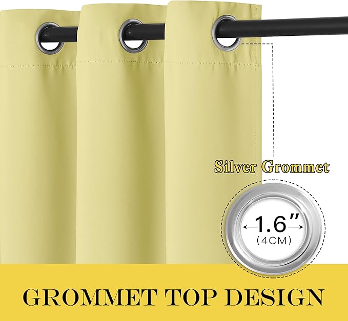 NICETOWN Blackout Short Curtain 63 inches Long