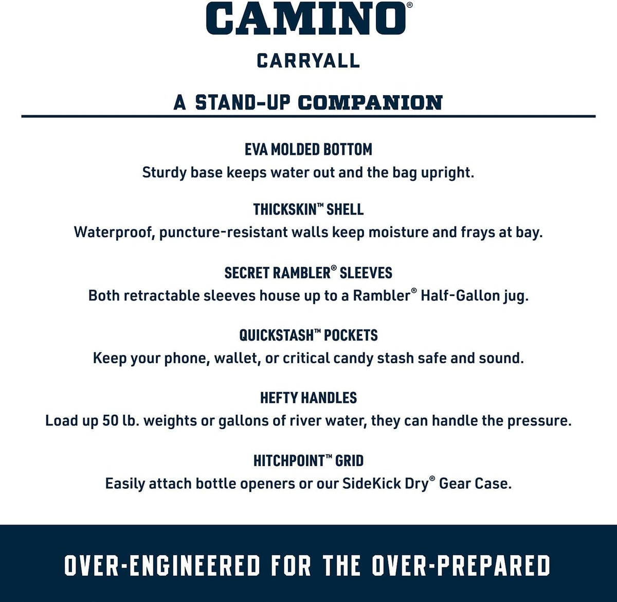 YETI Camino 50 Carryall - Durable Waterproof Tote Bag with Internal Dividers for All-Purpose Use