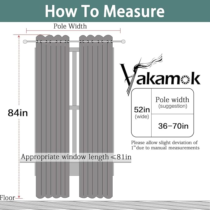 Yakamok Orange 100% Blackout Curtains, Total Blackout Lined Curtain Panels