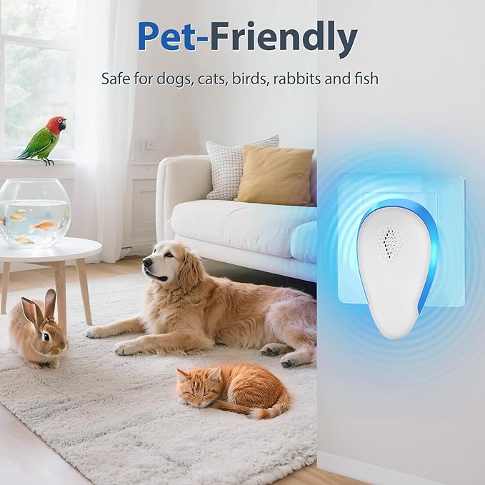 2026 Upgraded Ultrasonic Pest Repeller Indoor Insect Repeller Pestlab, Repellent Roach, Mouse, Bugs, Mosquito, Mice, Spider, Ant, Rodent Repellent Ultrasonic Plug in, Pet-Friendly, 6 Pack