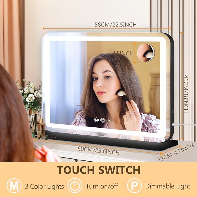 Ratsamee 23" x 18" Vanity Mirror