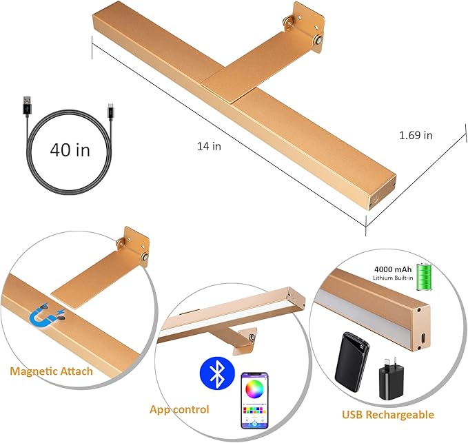 MIOBLUE Rechargeable Picture Light, Battery Painting Light Display Lamp