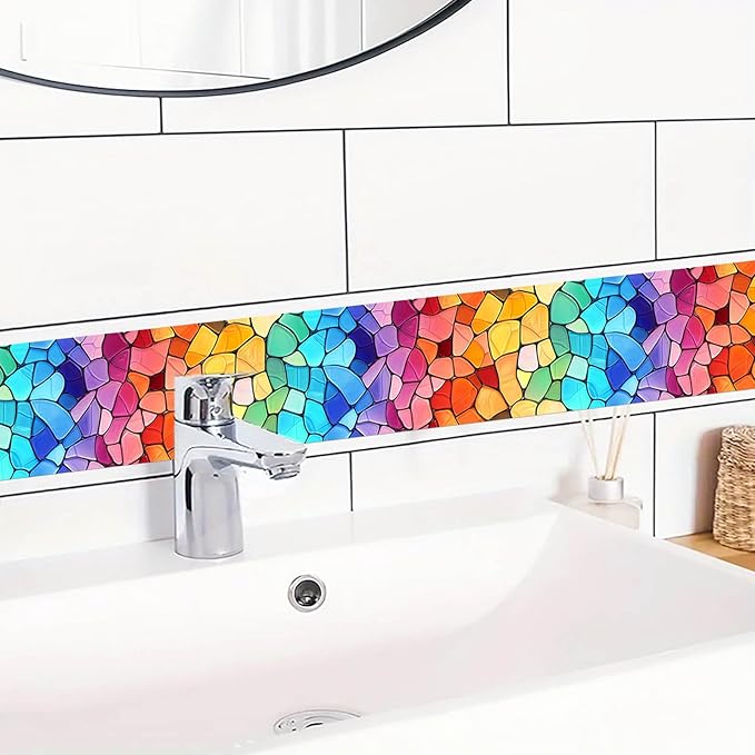 IVN Wallpaper Border Peel and Stick Decorative Wall Trim Self Adhesive Vibrant