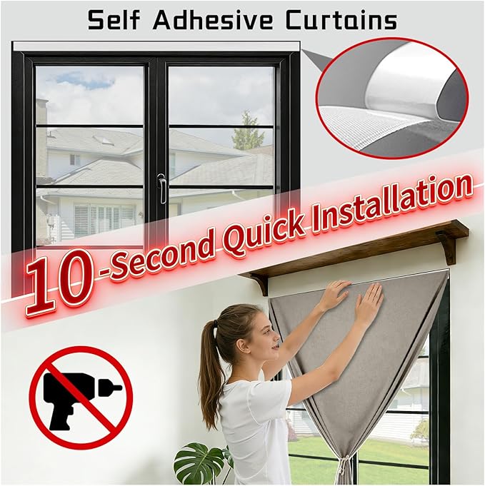 Magic Tape Window Curtain