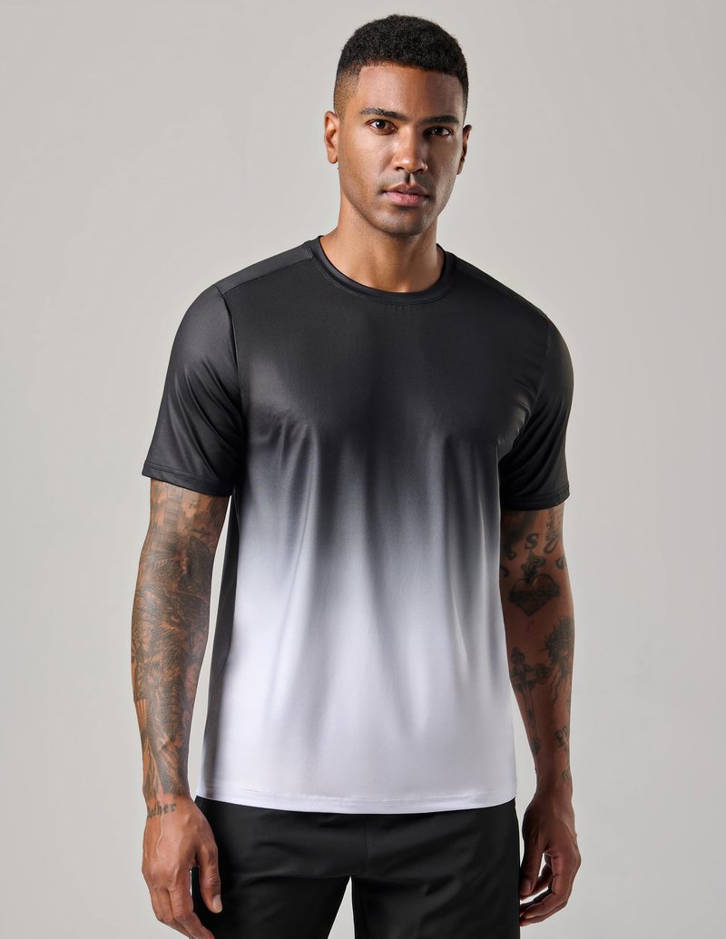 5 Pack Men’s Active Quick Dry Crew Neck T Shirts | Athletic Running Gym Workout Short Sleeve Tee Tops Bulk (Set 18, X-Large)
