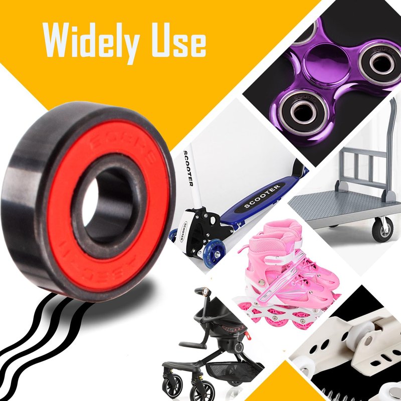 Senston Ceramic Skateboard Bearings High Speed Double Shielded 608 RS ABEC-11 8 Pack Set for Skateboard Trucks Scooters Wheel Roller Skate