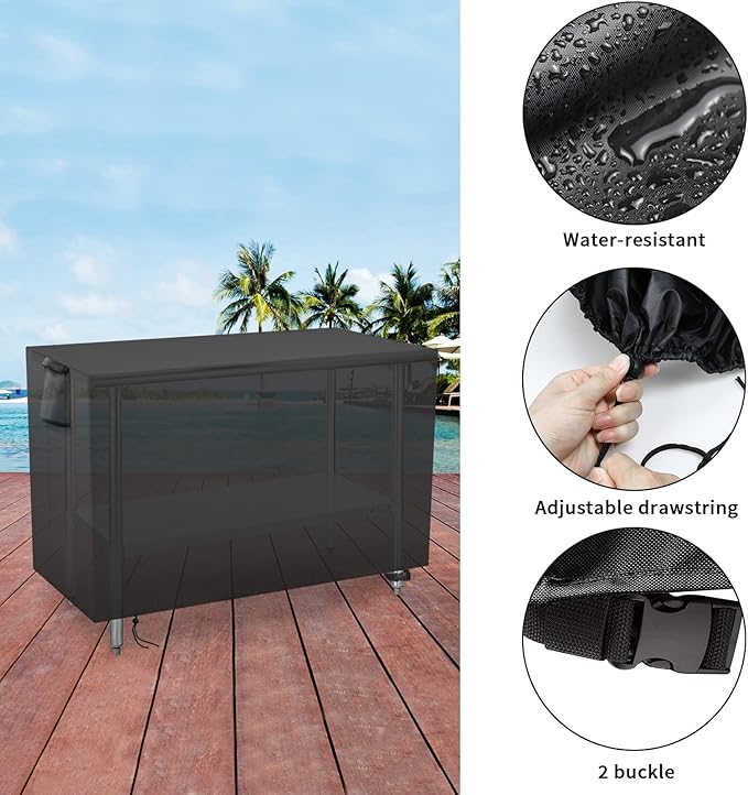 Outdoor Prep Table Cover 72 Inch,Waterproof Fadeproof UV Resistant Patio Stainless Steel Metal BBQ Table Cover All Season Protection for Outdoor Table - 72 x 24 x 35 Inch