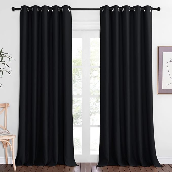 NICETOWN Blackout Curtain Panel 90" Long