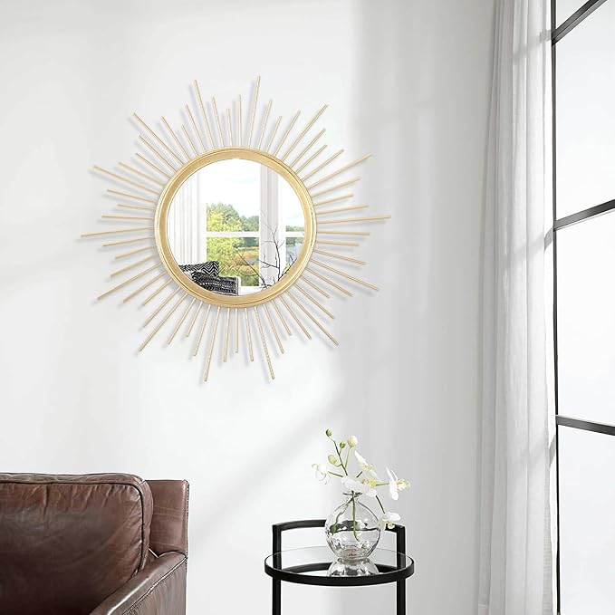 Gold Mirrors for Wall Metal Sunburst Wall Mirrors Home Décor Decorative Hanging