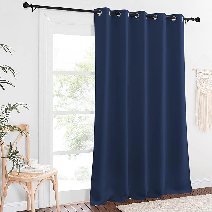 NICETOWN Blackout 110 inch Sliding Door Curtain, Grommet Thermal Insulated Room
