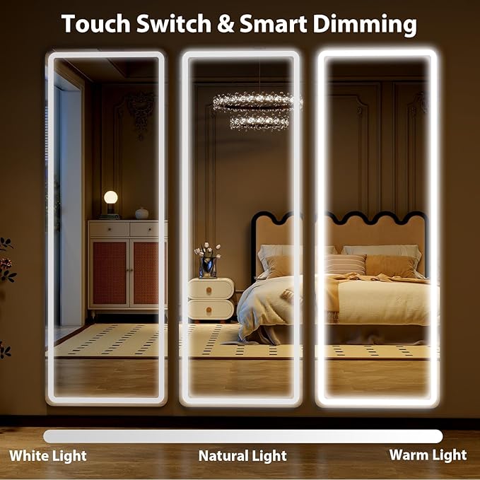 Full Length Mirror with LED Lights, LED Mirrors Full Length Floor Mirror Full