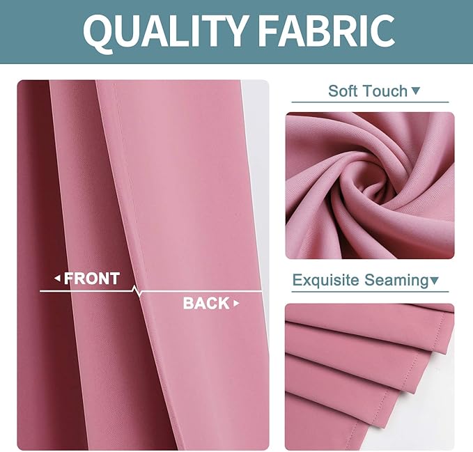 ChrisDowa Blackout Curtains 36 Inches Long