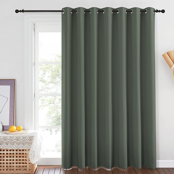 NICETOWN Blackout Sliding Door Curtains 84 inch Length