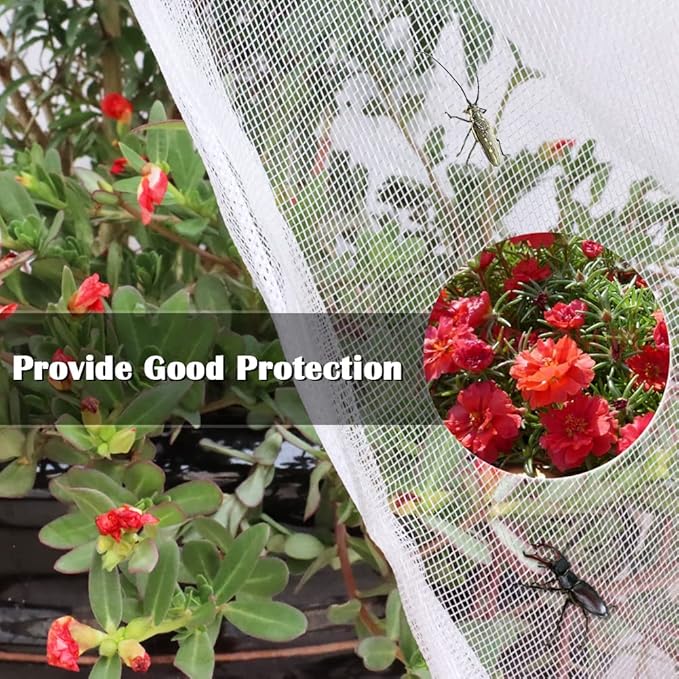 Fruit Tree Netting Covers with Zipper to Protect from Squirrels and Birds Large Netting for Fruit Trees Net Protection, Black, 71" x 75", 2 Pack
