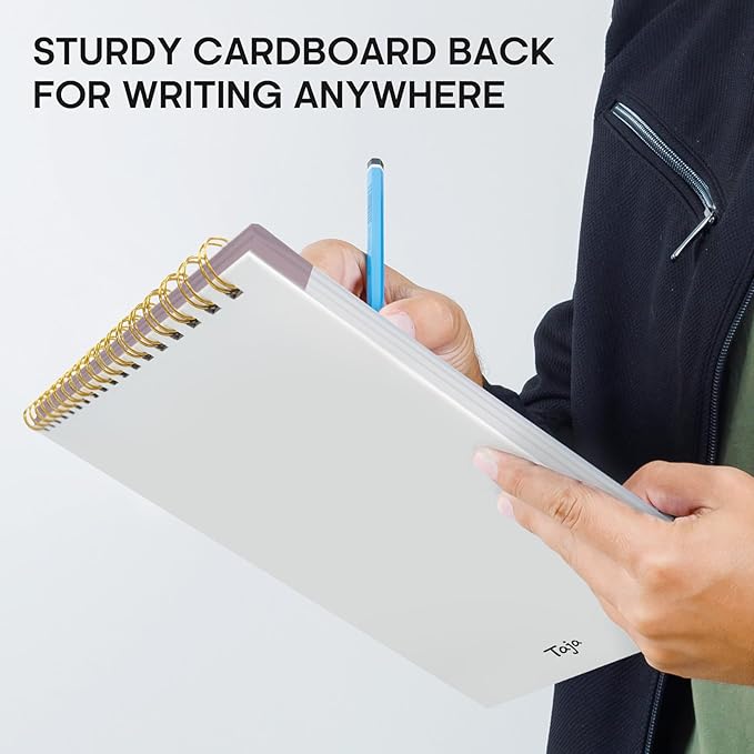 Taja To Do List Notepad - To Do List Notebook for Work with 52 Sheets, 9.8" x 6.5", Undated Daily Planner Perfect for Daily Tasks and Goal Setting, Notepad Suitable for Office, Home & School - Purple