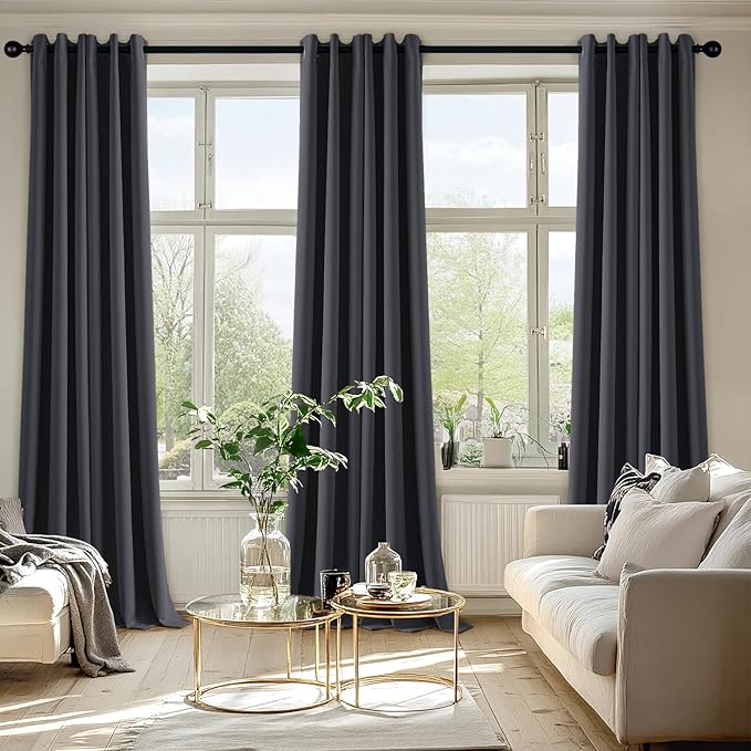 MIULEE Blackout Curtains for Bedroom Living Room 2 Panels, Thermal Insulated
