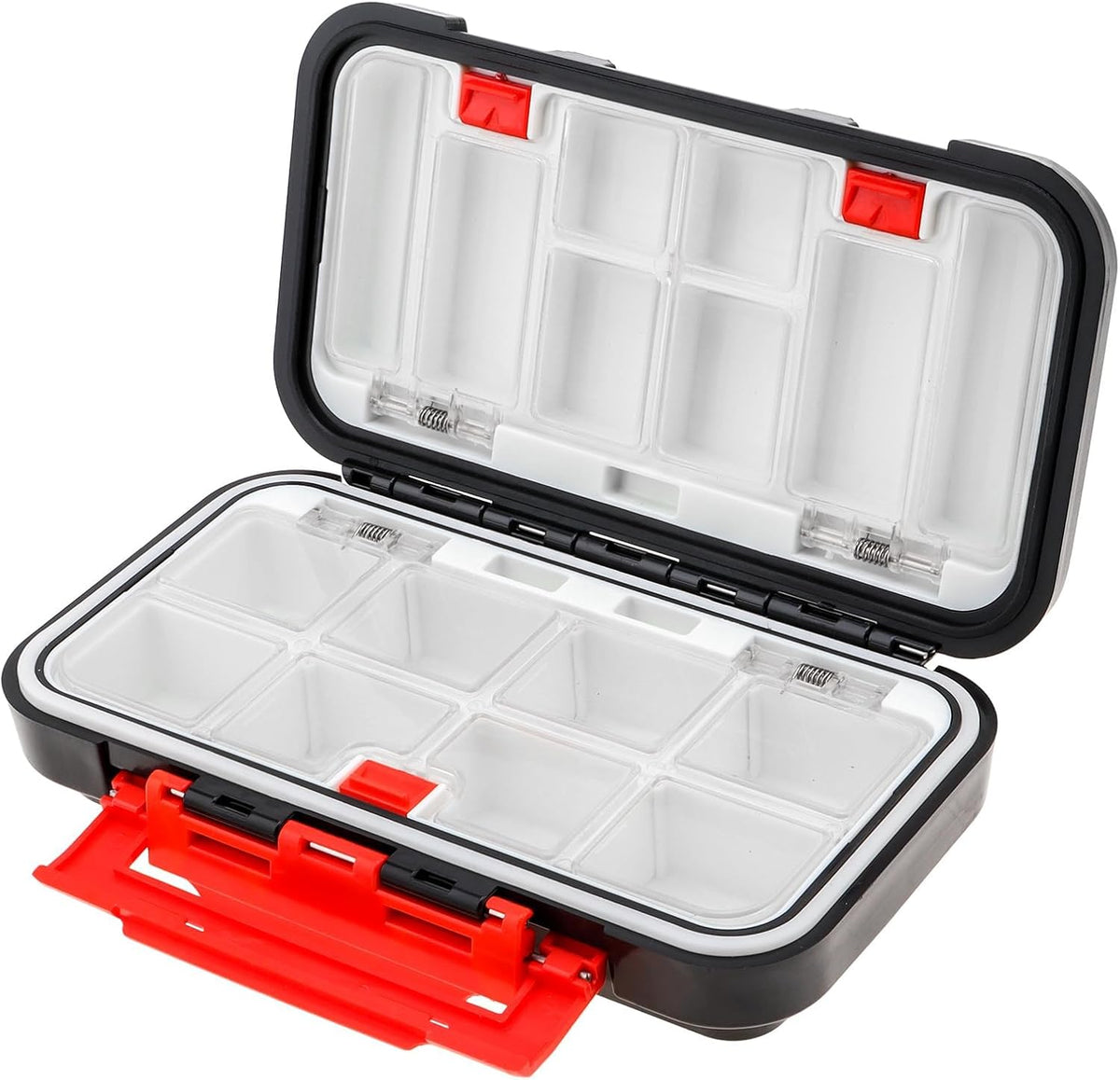 OriGlam Fishing Tackle Storage Box - Double-Sided Waterproof Design | 16 Compartments for Lures (Black)