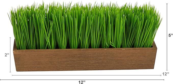 12in. Grass Artificial Plant in Decorative Planter