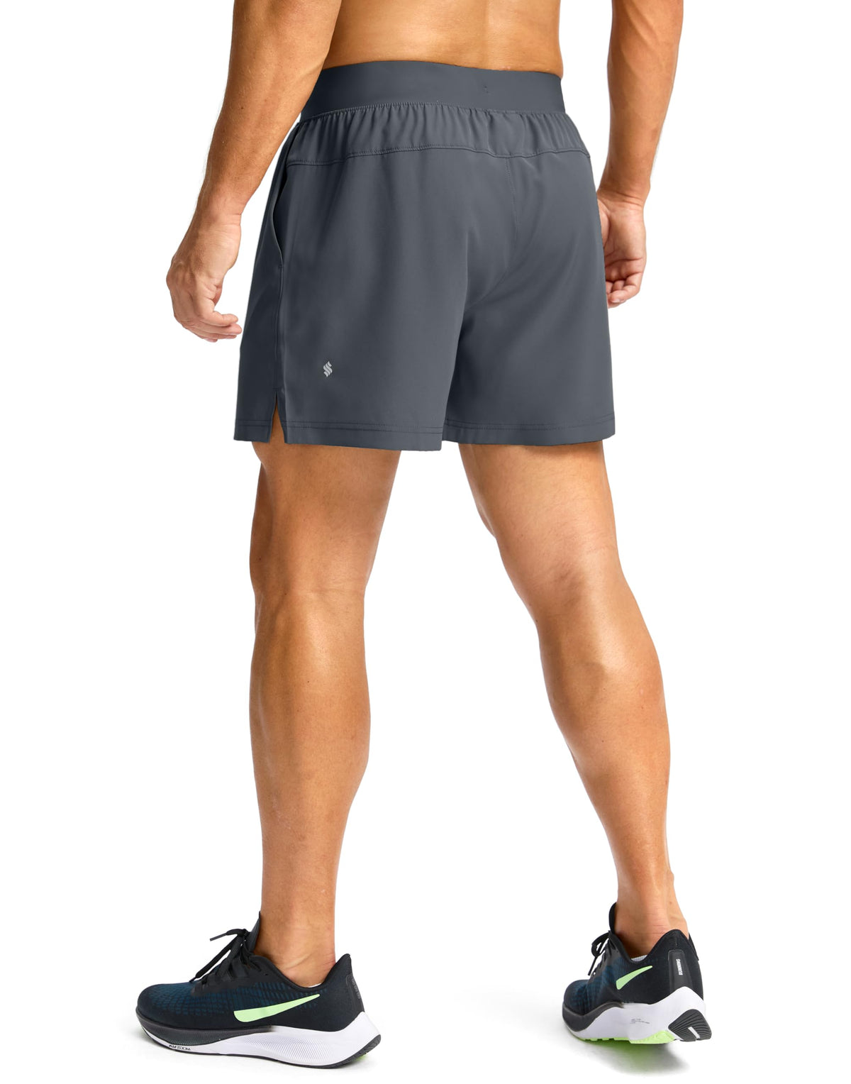 Soothfeel Men's Running Shorts with Zipper Pockets 9"/ 7"/ 5" Lightweight Quick Dry Basketball Gym Workout Athletic Shorts for Men (Grey, XS)