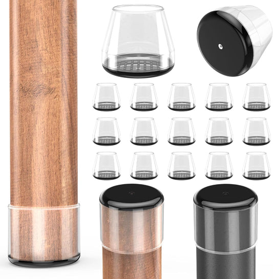 Furniture Sliders,16 PCS Chair Leg Sliders for Carpet, Furniture Movers Sliders, Carpet Chairs Furniture Glides, Floor Protectors, Carpet Moving Sliders Easily Move.(Clear, Fit:1.62-2").