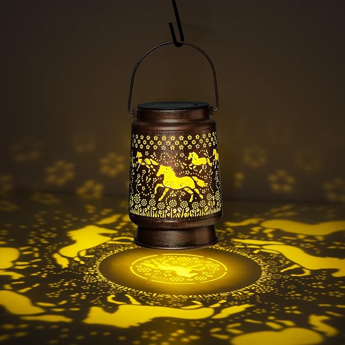 Horse Lover Solar Light Gift for Mom Grandma Women Sister, Hanging Image Horse Lights, Yard Corridor Garden Decor, Mother's Day Horse Gifts, Thanksgiving Day, Christmas Day, Birthday