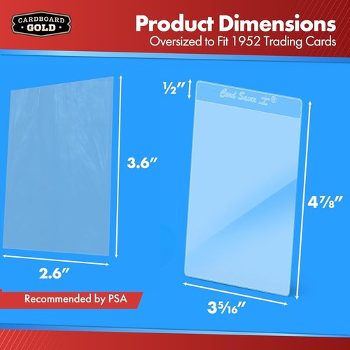Cardboard Gold Card Saver 1 - 400 Count Semi-Rigid Card Holders | PSA-Approved Trading Card Protectors