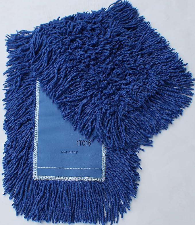 Ultimate Dust Mop Kit: Industrial-Grade Performance, Heavy-Duty Frame, Telescopic Handle - Blue 24 Inch