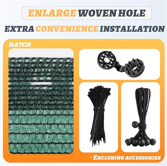 Cool Area 70% 6x12ft Sunblock Shade Cloth Cover Mesh UV Resistant Net for Garden Flower Plant Greenhouse, Dark Green