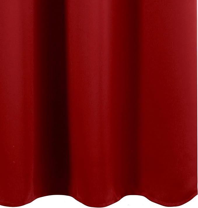 LEMOMO Red Thermal Blackout Curtains/38 x 54 Inch/Set of 2 Panels Room