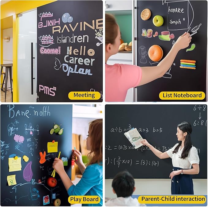 Magnetic Chalkboard Contact Paper, Magnetic Black Board Wall Decal