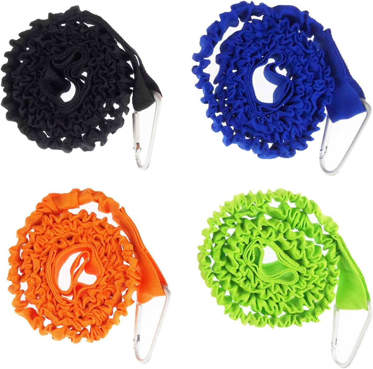 Skiennix Stretchable Paddle Leash - Durable Holder Tool Lanyard for Kayaks & Fishing Poles | 2/4/6/8/12 Pack