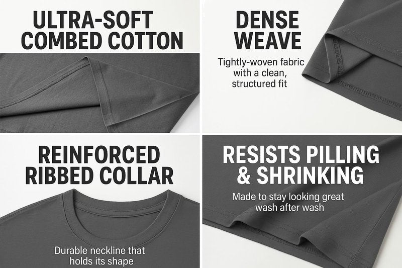 12-Pack Bulk Men’s T-Shirts – Soft Pre-Shrunk Premium Cotton, Short Sleeves, Reinforced Collar, Crew Neck, Casual Fit