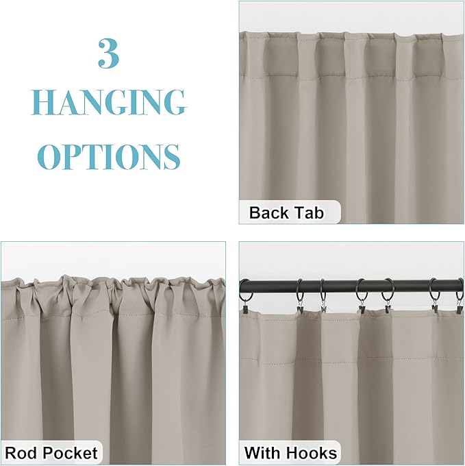 RYB HOME Small Window Curtains