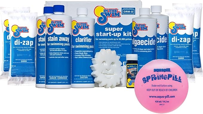 In The Swim Pool Super Opening Chemical Start Up Kit and Spring Pill - Above Ground and In-Ground Swimming Pools - Up to 35,000