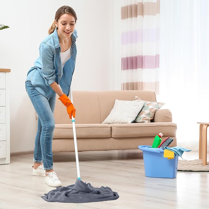 10 Pcs Extra Large Microfiber Cleaning Cloth 30" x 20" Large Floor Microfiber Towel Reusable Washable Free Lint Free Cloth Rag for Squeegee Mop Floor Window Housekeeping (Bright Color)