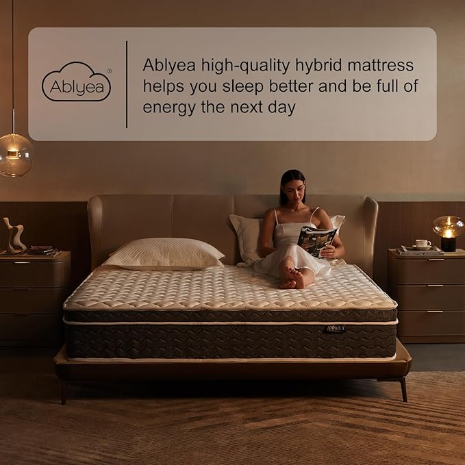 Queen Mattress 10 Inch Queen Mattress in a Box - Memory Foam & Individually Pocket Coils Springs | Pressure Relief | Motion Isolation, Edge Support | CertiPUR-US Certified | Medium Firm