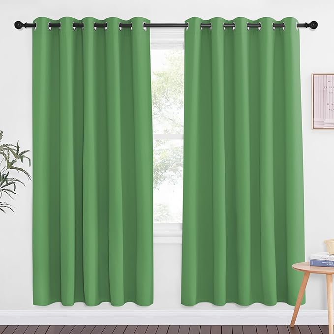 NICETOWN Froest Green Blackout Curtains