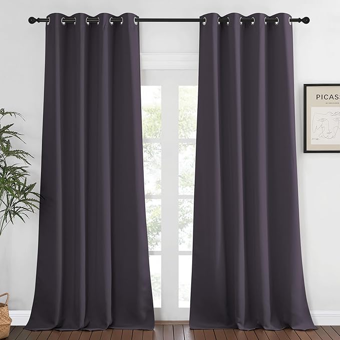 NICETOWN Blackout Window Curtain 90 inch Length