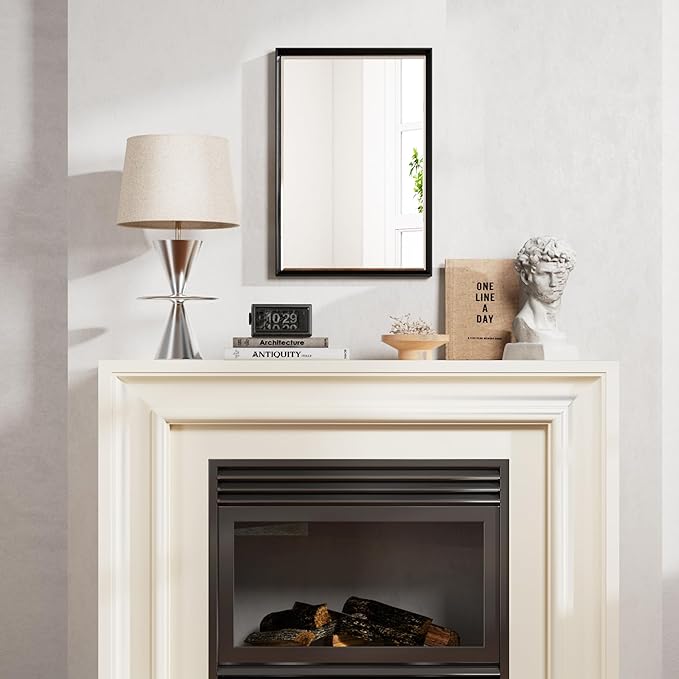 Black Bathroom Mirror, Anti-Rust Black Framed Mirror